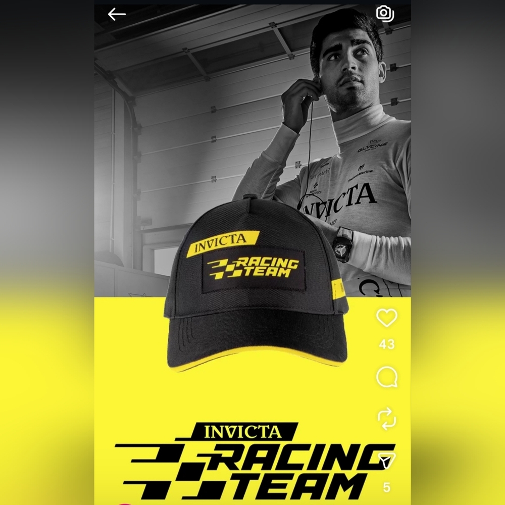 NWOT Invicta Racing Team Black and Yellow Hat